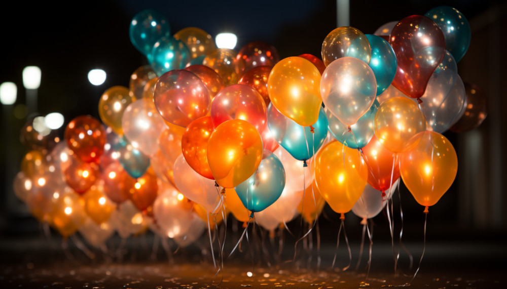La visibilité des ballons à hélium durant les événements nocturnes
